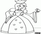 Princess with a crown and a frog in her hand