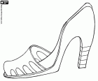 Woman shoe, high heeled sandal 