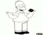Homer Simpson eating a doughnut. Homer Simpson, fictional character