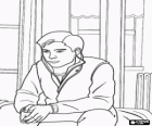 Peter Parker, a shy and lonely student, sitting thoughtfully at his home in New York