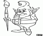 Christmas Elf with your big brush to paint toys
