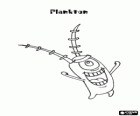 Sheldon J. Plankton, the owner of a restaurant and Mr. Krabs rival