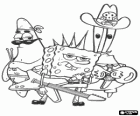 SpongeBob and some of his friends in the music group