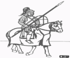 Roman Soldier on horseback with lance and shield