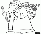 Santa Claus with the sack of Christmas gifts