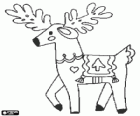 Reindeer adorned with Christmas decorations