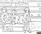 Three girls Bratz having a drink in the bar