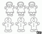 Gingerbread man, human shaped cookies made of gingerbread