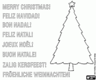 Christmas greeting with a Christmas tree to decorate