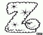 Winter or Christmas letter Z 