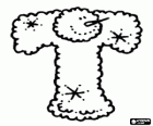 Letter T with the head of a snowman