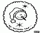 Letter O with a snowman with hat