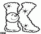 Letter K and a snowman