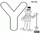 Letter Y with a yo-yo and Bert