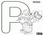 Letter P with Oscar the Grouch painting a pickle. Sesame Street Alphabet