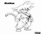 Goku or Son Goku, a martial arts expert child with tail and superhuman strength