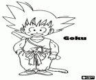 Goku, a Saiyan warrior brave boy ready to find the Dragon Balls