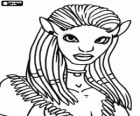 Neytiri the beautiful princess who falls in love for Jake's avatar
