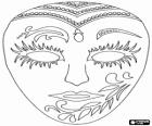 Carnival mask decorated with fanciful