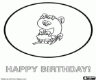 Animal Birthday Card for children 9 years