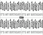 Invitation for birthday party with lighted candles