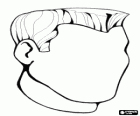 Head of a man without a face to draw