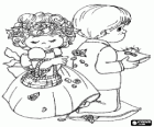 The Maid of Honor or Flower Girl by throwing rose petals and the Page boy with the rings