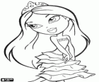 Beautiful Bratz girl with a very elegant evening gown and a tiara