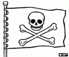 Pirate flag with skull and crossbones, the Jolly Roger