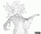 Medusa, female monster from Greek mythology who turned to stone those who looked