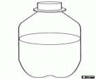 Plastic bottle half full