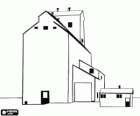 Grain warehouse or grain elevator, a big building for storage of grain