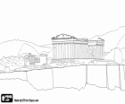 The Acropolis of Athens with the Parthenon temple in honor of the goddess Athena, Athens, Greece