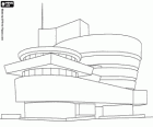 Guggenheim Museum dedicated to modern art, designed by architect Frank Lloyd Wright in New York