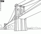 The Brooklyn Bridge, the suspension bridge is a symbol of New York City