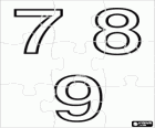 Puzzle of Digits 7, 8 and 9