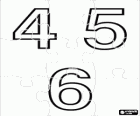 Puzzle of the numbers 4, 5 and 6