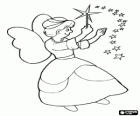 Fairy Godmother casting a spell with her magic wand
