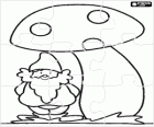 Puzzle of Gnome under a mushroom