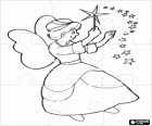 Puzzle of Fairy Godmother casting a spell with her magic wand