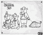 The three small ogres are the sons of Fiona and Shrek