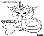 Vaporeon is one of the evolutions of Eeveee and is very adapted to aquatic life
