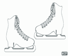 A pair of ice skates for figure skating