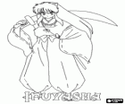 InuYasha with his sword used in his battles against monsters and enemies