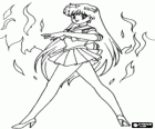 Rei Hino or Raye Hino transforms into Sailor Mars