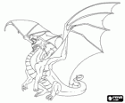 Fierce dragon with outstretched wings