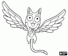 Happy is a cat that with magic can have wings, Natsu's inseparable companion in the adventures of Fairy Tail