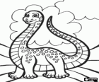 Beautiful female dinosaur with skin full of circles
