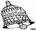 Christmas bell decorated with geometric designs