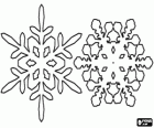 Snowflakes or ice crystals, Christmas decorations